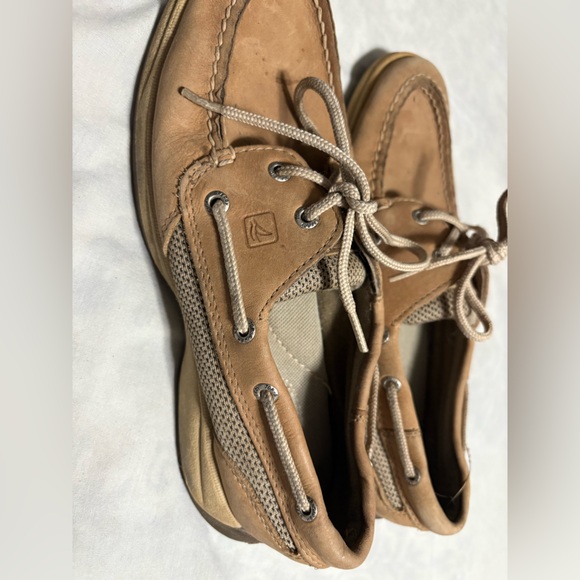 Sperry Shoes - Sperry Tan Boat Shoes with Suede Finish and Moccasin Design